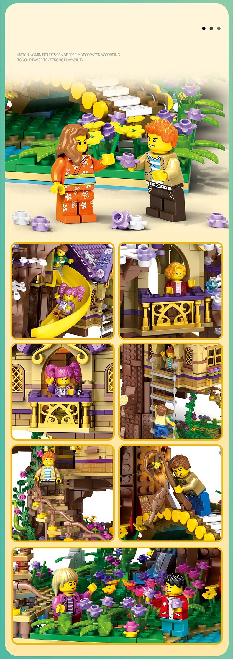 Nhà Hoa Đào Tím 2242pcs Nhựa ABS Xếp Hình KaLoz Nhà Hoa Đào Tím 2242pcs Nhựa ABS Xếp Hình KaLoz