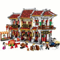 Combo 3 Nhà Phố Cổ Ngói Đỏ 1700 Mảnh Nhựa ABS Xếp Hình KaLoz