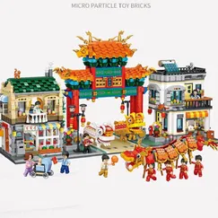 Combo Cổng ChinaTown Múa Lân 3581 Mảnh Nhựa ABS Xếp Hình KaLoz