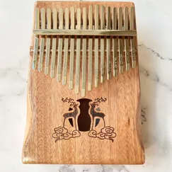 Đàn Kalimba 17 Phím Classic Mahogany Nâu Hươu Đôi Hluru
