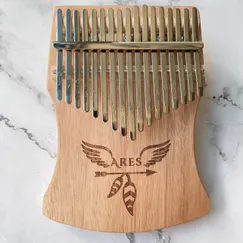 Đàn Kalimba 17 Phím Gỗ Mahogany Nguyên Khối Ares