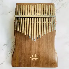 Đàn Kalimba 17 Phím Gỗ Nguyên Khối Bo Eo Walnut KaLinh