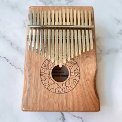 Đàn Kalimba Huashu Classic Gỗ Mahogany Nâu Tròn 17 Phím 21 Phím