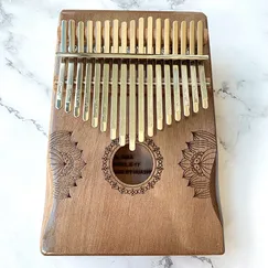 Đàn Kalimba 17 Phím Sen Huashu Màu Classic Gỗ Mahogany Bo Eo