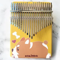 Đàn Kalimba 21 Phím Nguyên Khối Mahogany Cún Vàng KaLinh