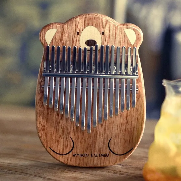 Đàn Kalimba 17 Phím Gỗ Phong - Hoa Lê Nguyên Khối Gấu Myron