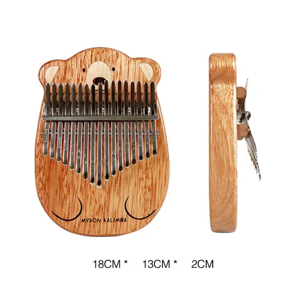 Đàn Kalimba 17 Phím Gỗ Phong - Hoa Lê Nguyên Khối Gấu Myron