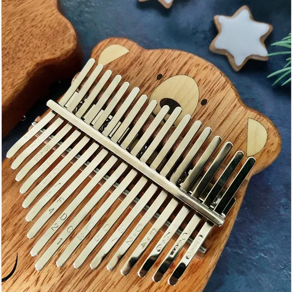 Đàn Kalimba 17 Phím Gỗ Phong - Hoa Lê Nguyên Khối Gấu Myron