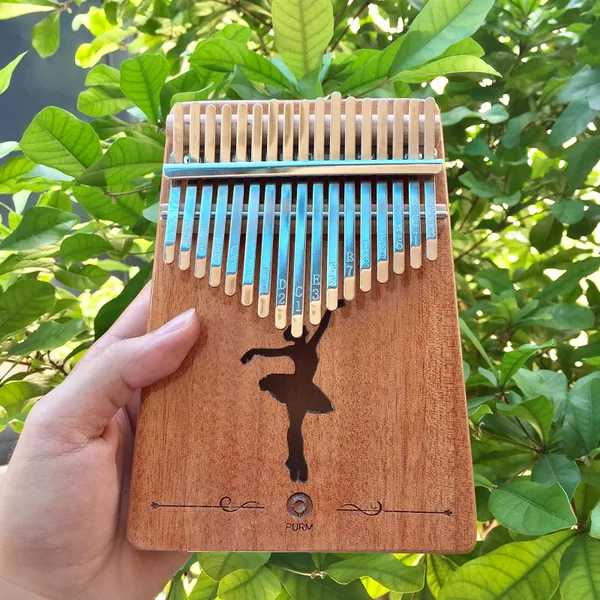 Đàn Kalimba 17 Phím Gỗ Mun Ebony Âm Đáy Vũ Công Purm KaLinh