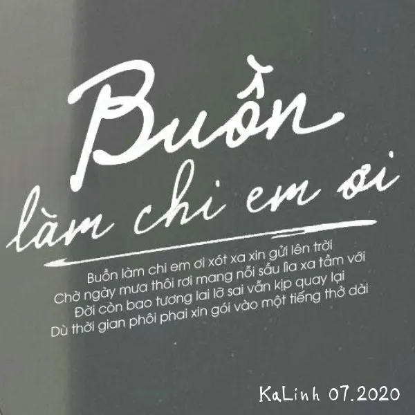 Buồn Làm Chi Em Ơi - Cảm Âm KaLimba