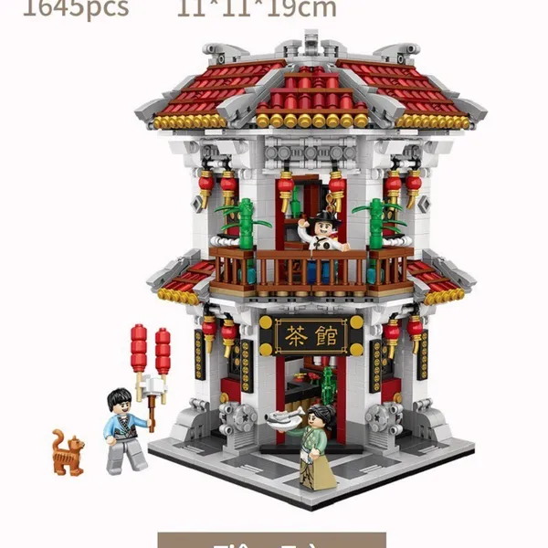 Combo 3 Nhà Phố Cổ Ngói Đỏ 1700 Mảnh Nhựa ABS Xếp Hình KaLoz