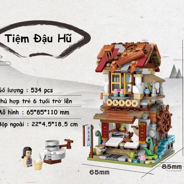 Combo 4 Nhà Tứ Hợp 500 Mảnh Nhựa ABS Xếp Hình KaLoz