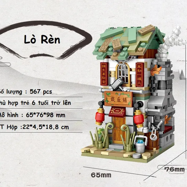 Combo 4 Tiệm Nghề 500 Mảnh Nhựa ABS Xếp Hình KaLoz