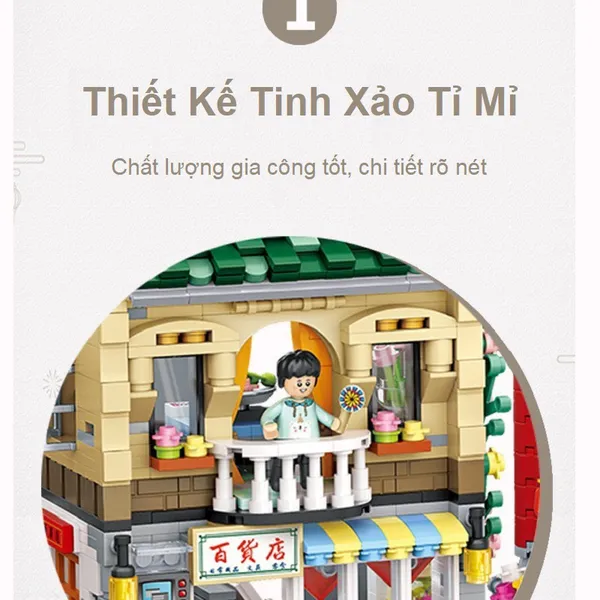 Combo Cổng ChinaTown Múa Lân 3581 Mảnh Nhựa ABS Xếp Hình KaLoz