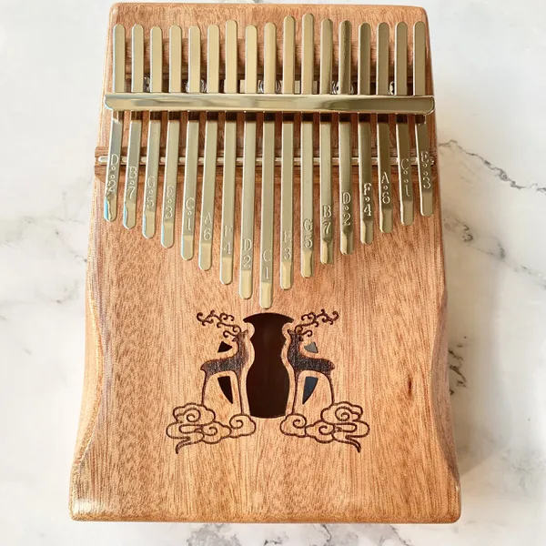Đàn Kalimba 17 Phím Classic Mahogany Nâu Hươu Đôi Hluru