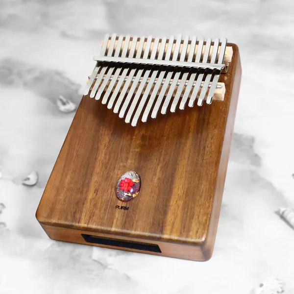 Đàn Kalimba 17 Phím Gỗ Keo Acacia (Koa) Âm Đáy Khảm Ngọc Purm