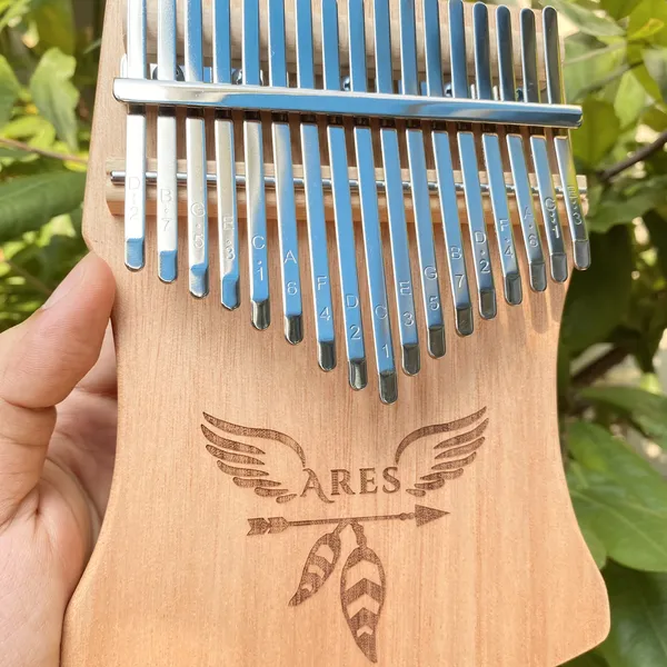 Đàn Kalimba 17 Phím Gỗ Mahogany Nguyên Khối Ares