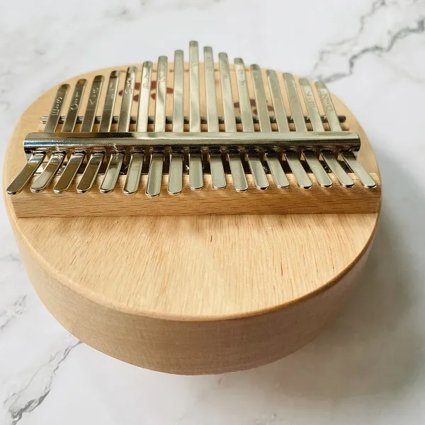 Đàn Kalimba 17 Phím Gỗ Phong/Mahogayny Nguyên Khối Khảm Vết Chân KaLinh