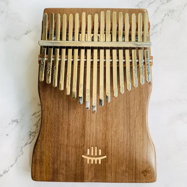 Đàn Kalimba 17 Phím Gỗ Nguyên Khối Bo Eo Walnut KaLinh
