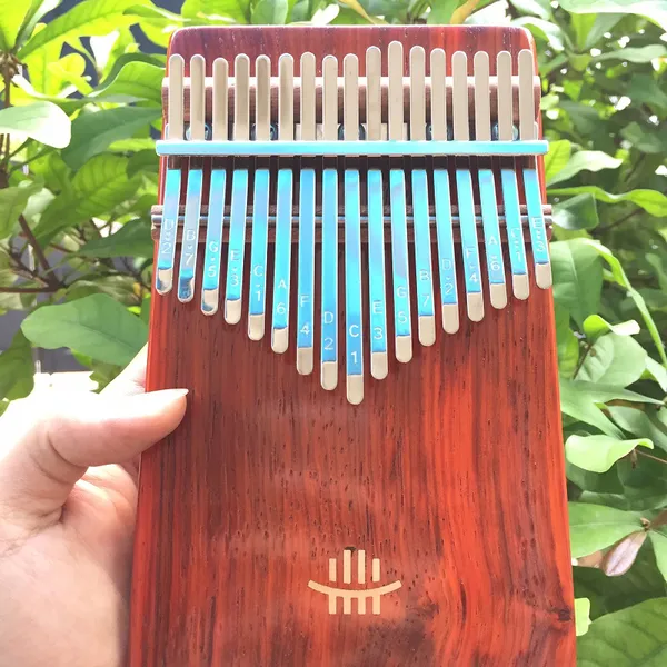 Đàn Kalimba 17 Phím Gỗ Nguyên Khối Hoa Lê Đỏ KaLinh