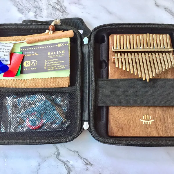 Đàn Kalimba 17 Phím Gỗ Nguyên Khối Walnut KaLinh