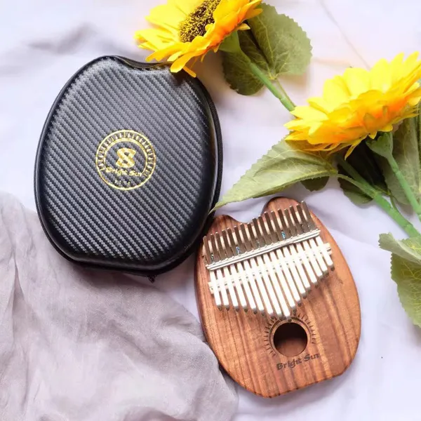 Đàn Kalimba 17 Phím Gỗ Sapele Cổ Điển Gấu Mèo BrightSun