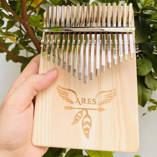 Đàn Kalimba 17 Phím Gỗ Vân Sam Nguyên Khối Ares