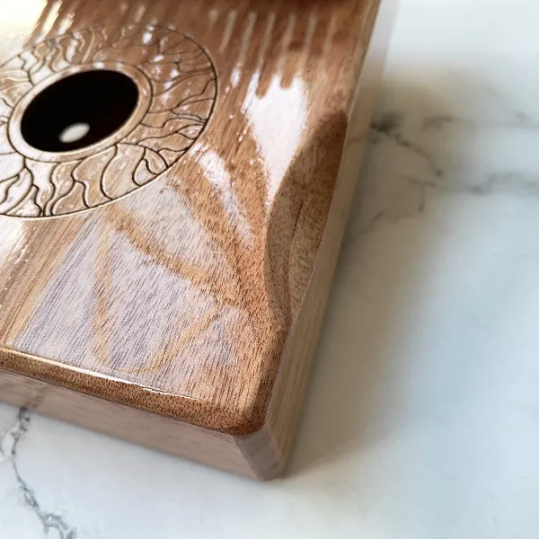 Đàn Kalimba Huashu Classic Gỗ Mahogany Nâu Tròn 17 Phím 21 Phím