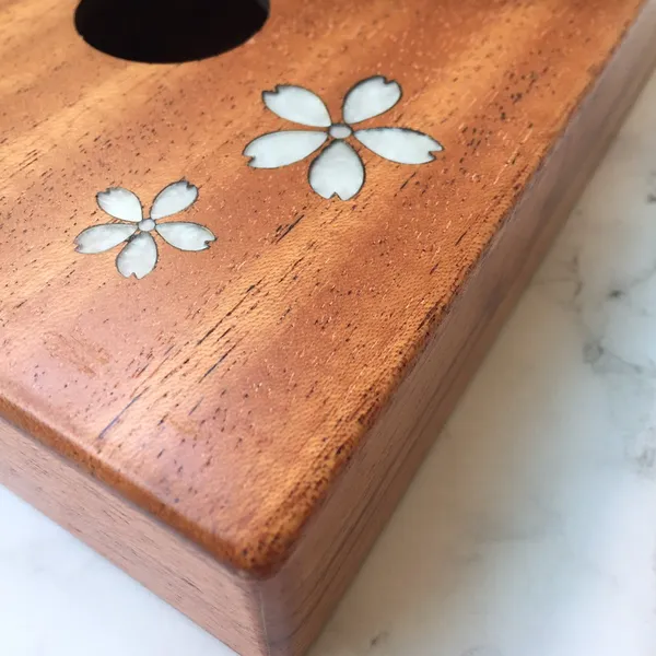 Đàn Kalimba 17 Phím Gỗ Mahogany Khảm Anh Đào Trắng KaLinh
