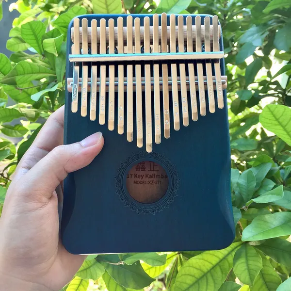 Đàn Kalimba 17 Phím Gỗ Mahogany Viền Mỏng Bo Góc Classic XinZheng KaLinh