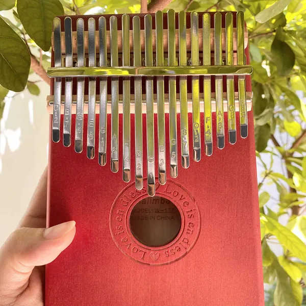 Đàn Kalimba 17 Phím Classic Gỗ Mahogany Đỏ Nhám