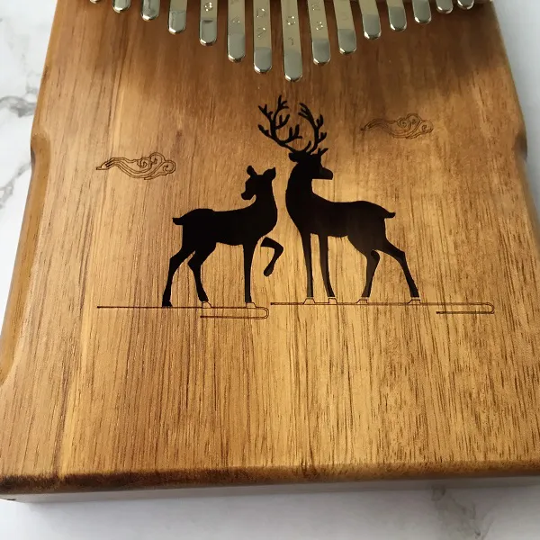 Đàn Kalimba 17 Phím Gỗ Mahogany Hươu Nâu KaLinh