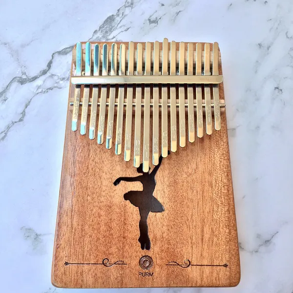 Đàn Kalimba 17 Phím Gỗ Mun Ebony Âm Đáy Vũ Công Purm KaLinh