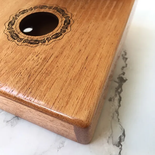 Đàn Kalimba 17 Phím Gỗ Mahogany Cổ Điển Nâu Sáng Hluru KaLinh