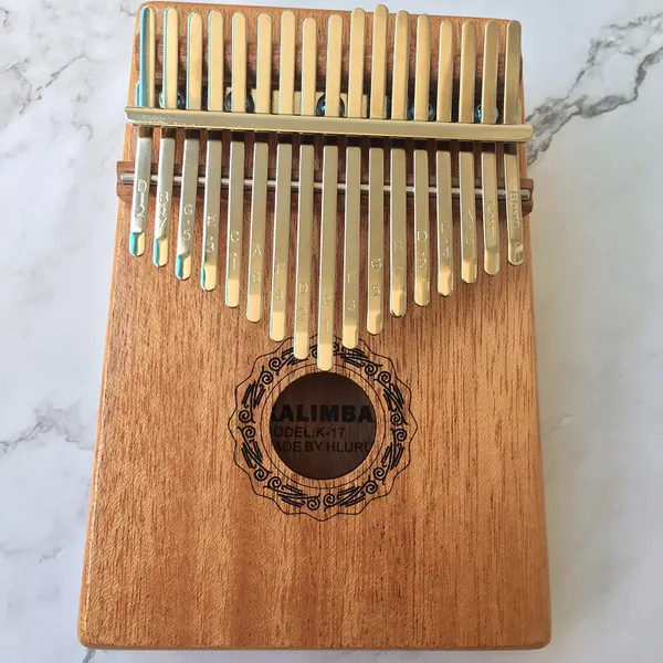 Đàn Kalimba 17 Phím Gỗ Mahogany Cổ Điển Nâu Sáng Hluru KaLinh