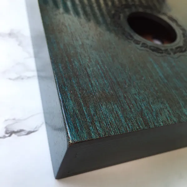 Đàn Kalimba 17 Phím Gỗ Mahogany Cổ Điển Xanh Đậm Hluru KaLinh