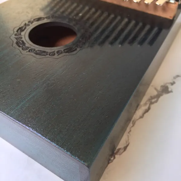 Đàn Kalimba 17 Phím Gỗ Mahogany Cổ Điển Xanh Đậm Hluru KaLinh