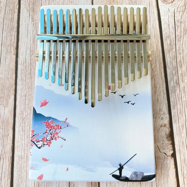 Đàn Kalimba 17 Phím Nguyên Khối Art KaLinh Thuyền Trắng