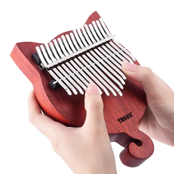 Đàn Kalimba 17 Phím Nguyên Khối Gỗ Hoa Lê Đỏ Tiểu Li Treelf KaLinh