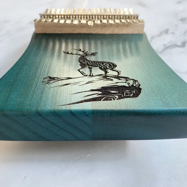 Đàn Kalimba 17 Phím Gỗ Mhogany Nguyên Khối Hươu Xanh KaLinh