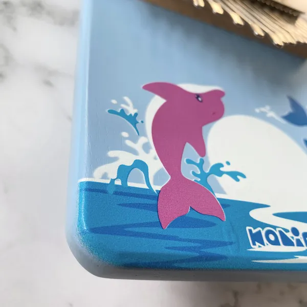 Đàn Kalimba 17 Phím Nguyên Khối Mahogany Cá Voi Xanh KaLinh