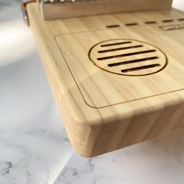 Đàn Kalimba 17 Phím Gỗ Vân Sam Nguyên Khối Radio Purm