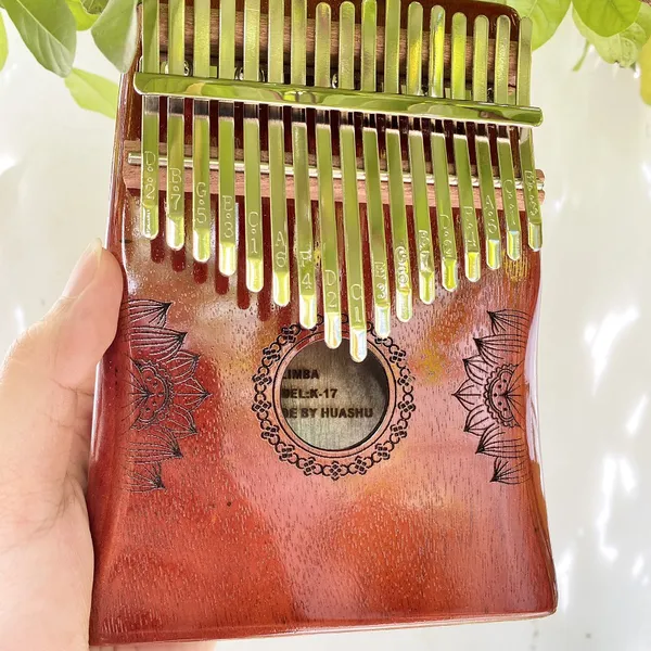 Đàn Kalimba Sen Huashu Đỏ Classic Gỗ Mahogany 17 Phím 21 Phím