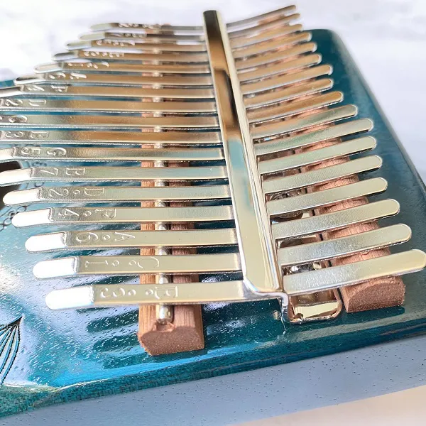 Đàn Kalimba 17 Phím Sen Huashu Màu Classic Gỗ Mahogany Bo Eo 
