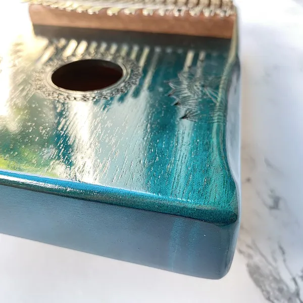 Đàn Kalimba 17 Phím Sen Huashu Màu Classic Gỗ Mahogany Bo Eo 