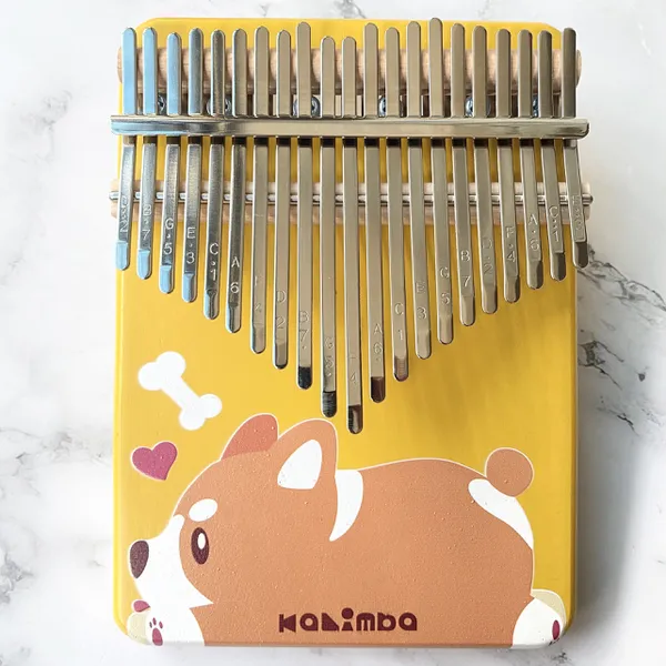 Đàn Kalimba 21 Phím Nguyên Khối Mahogany Cún Vàng KaLinh