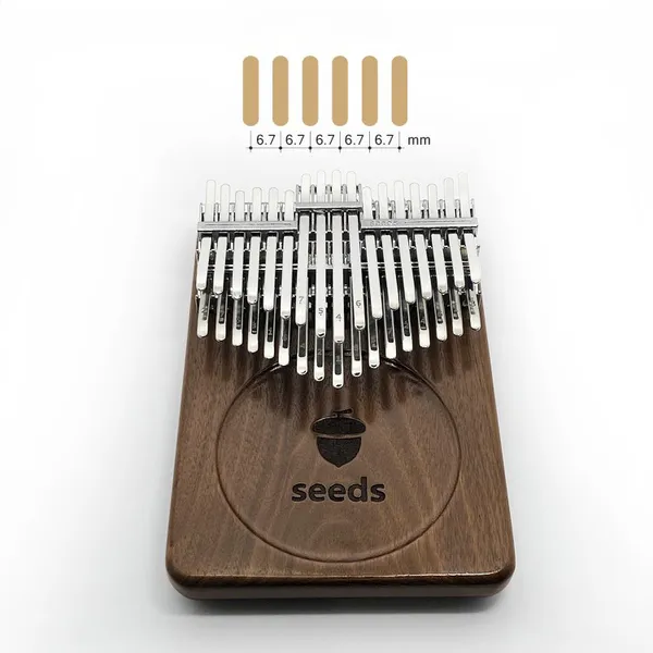 Đàn Kalimba Gỗ Nguyên Khối 2 Tầng Walnut Seeds - Dàn Nhạc Thu Nhỏ