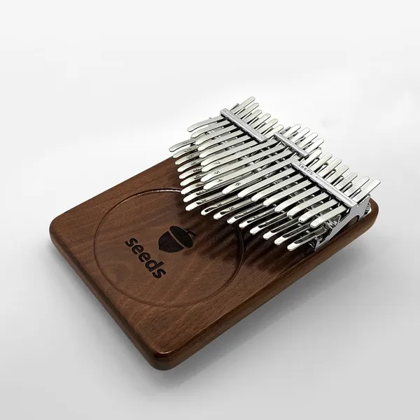 Đàn Kalimba Gỗ Nguyên Khối 2 Tầng Walnut Seeds - Dàn Nhạc Thu Nhỏ