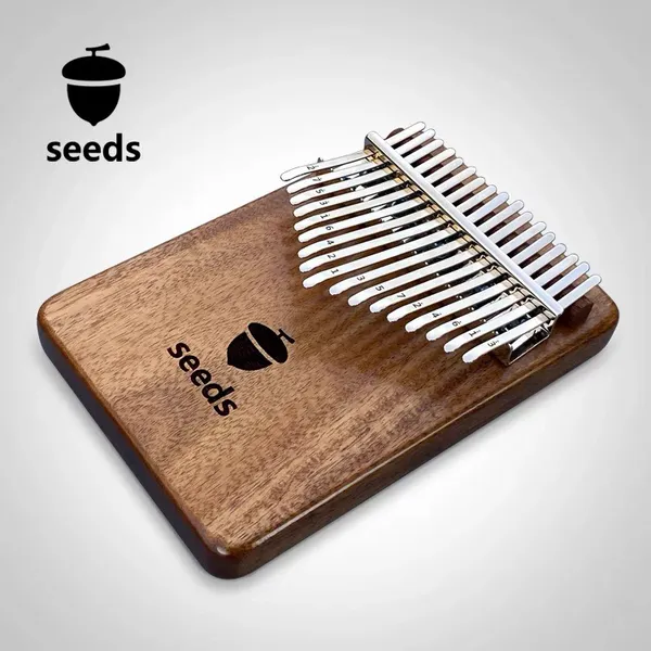 Đàn Kalimba Gỗ Nguyên Khối 2 Tầng Walnut Seeds - Dàn Nhạc Thu Nhỏ