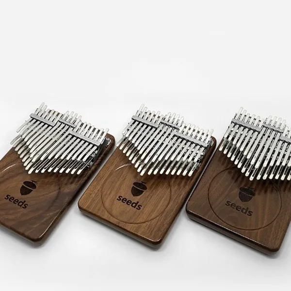 Đàn Kalimba Gỗ Nguyên Khối 2 Tầng Walnut Seeds - Dàn Nhạc Thu Nhỏ